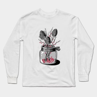 A winter window with a bright light. Christmas and new year drawing Long Sleeve T-Shirt